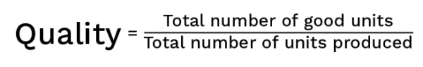 quality formula for OEE asset management KPI