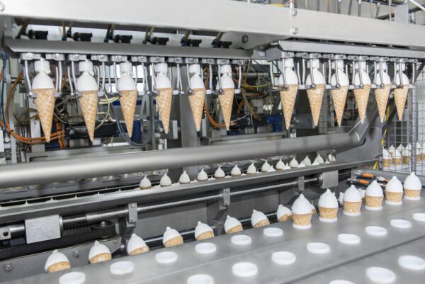 Ice cream cone production machine regulated by FDA food GMPs