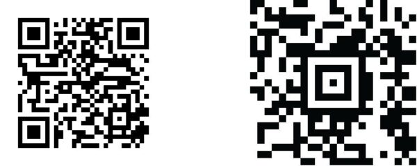 Examples of 2-dimensional barcodes – QR code and Aztec Code